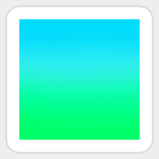 Aqua Blue to Lime Green Gradient Sticker